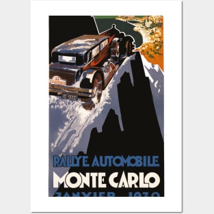 Monte Carlo Automotive Rallye, January 1930 Art Deco Poster Design Posters and Art